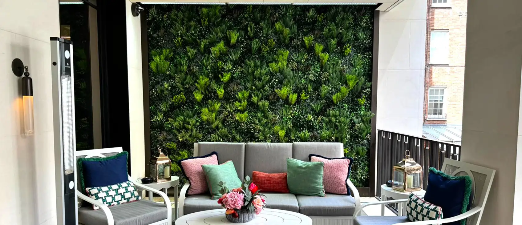 Indoor artificial living wall installed by SYNLawn