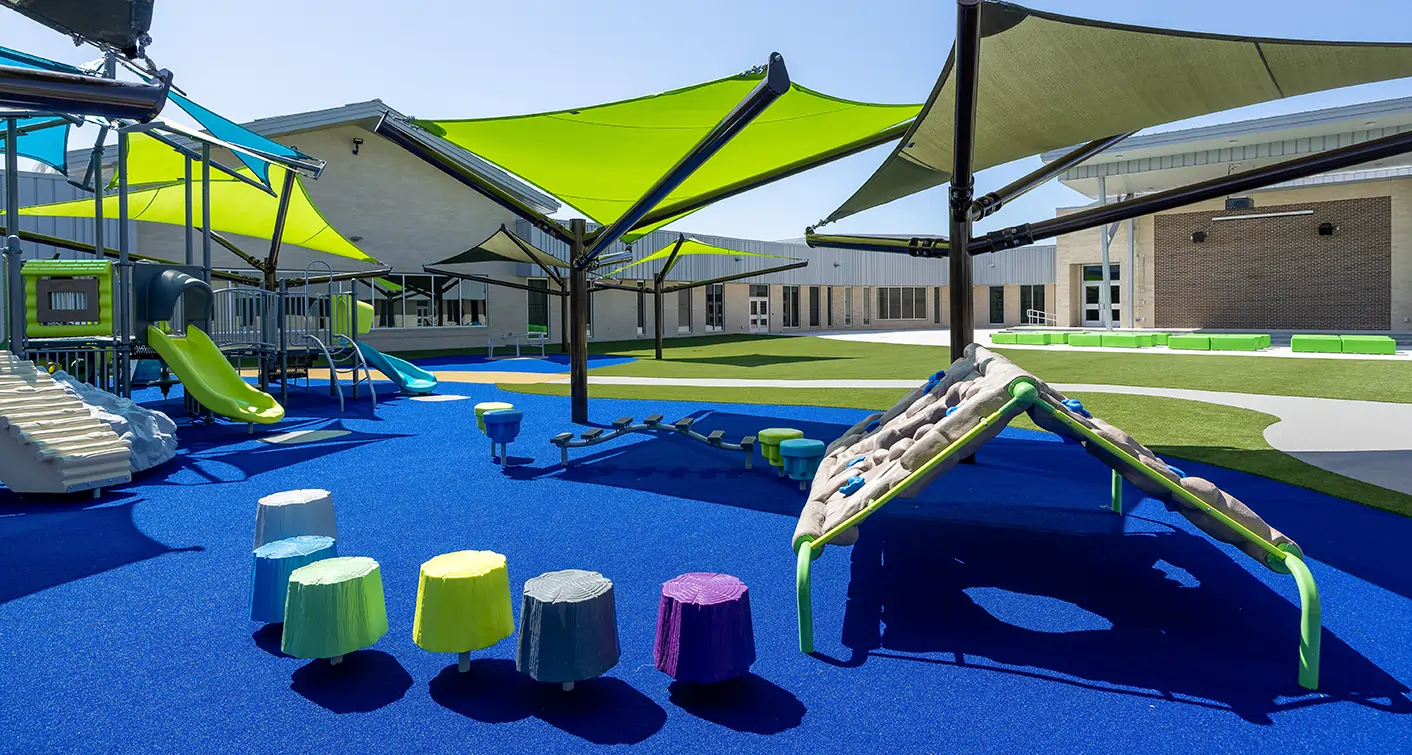 Artificial grass playground installed by SYNLawn