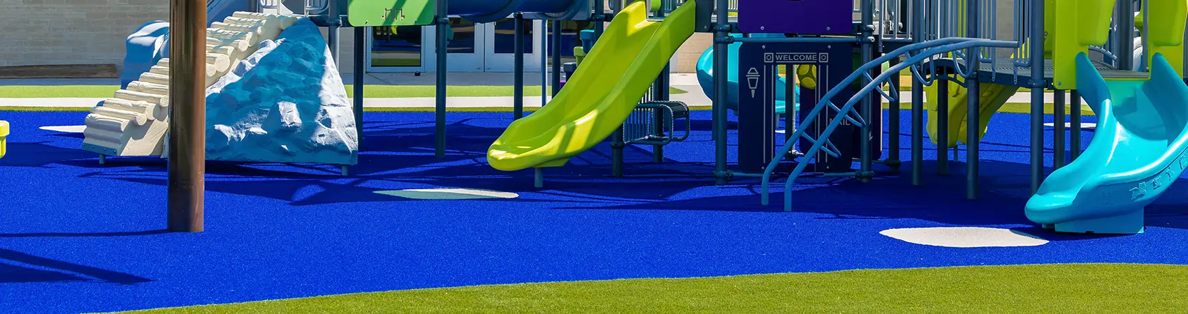 Multi colored playground artificial turf from SYNLawn